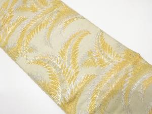 アンティーク　草葉模様織り出し袋帯（材料）